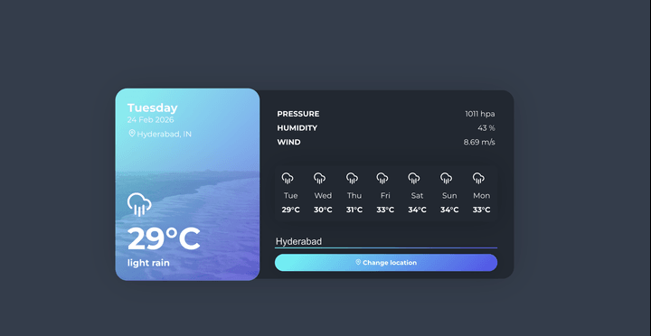 Weather App screenshot